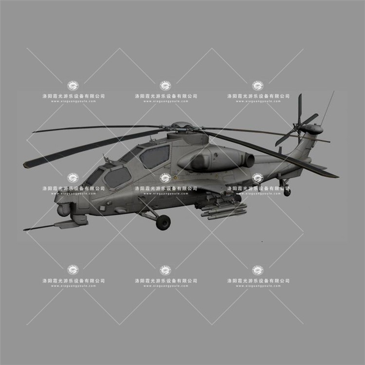 丰满武装直升机3D模型